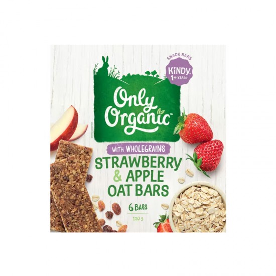 【超市采购】Only Organic 1岁以上宝宝辅食 草莓苹果谷物棒120g
